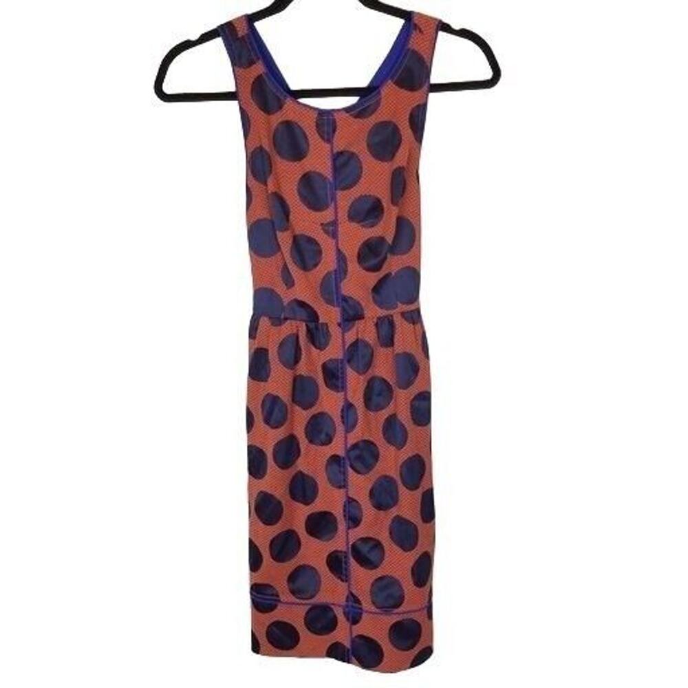 Anthropologie Maeve Womens Rokin Polka Dot Sheath Dress Size 0 Classic Boho - Picture 2 of 10